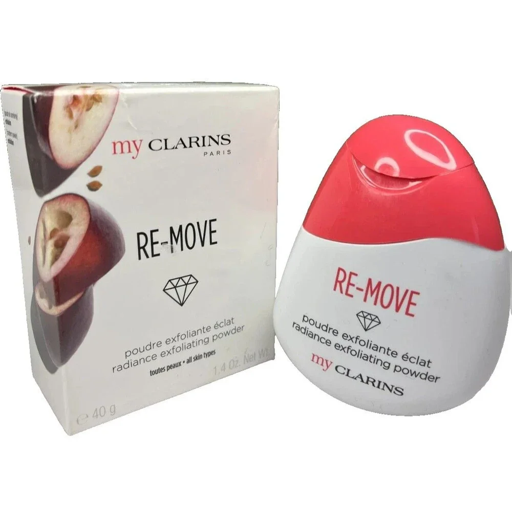 MY CLARINS PARIS RE-MOVE Radiance Exfoliating Powder, 1.4 oz /40g  - NEW IN BOX